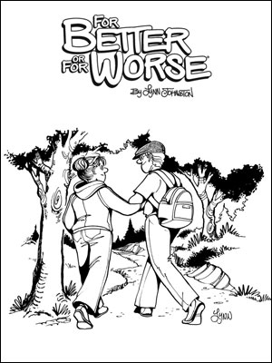Elly and John go hiking