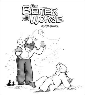 Mike juggling snowballs