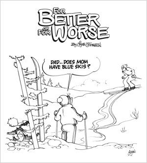 Elly hasn't mastered skiing