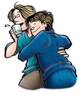 Michael hugs Elly
